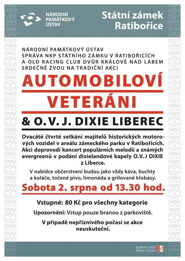 Automobiloví veteráni a O. V. J. DIXIE Liberec v Ratibořicích 2025