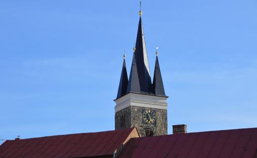 Vyhlídková věž kostela sv. Ducha v Telči