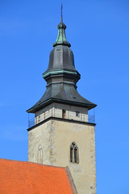 Vyhlídková věž a kostel sv. Jakuba Staršího v Telči