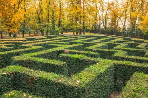 Zahradní bludiště v Labyrintu zámku Loučeň 
